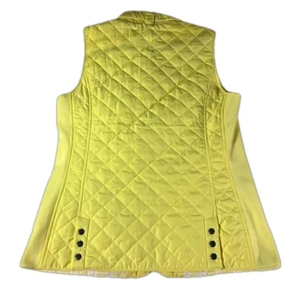 41 Hawthorn Women's Yellow Quilted Sleeveless Vest, Size Medium - Picture 5 of 11